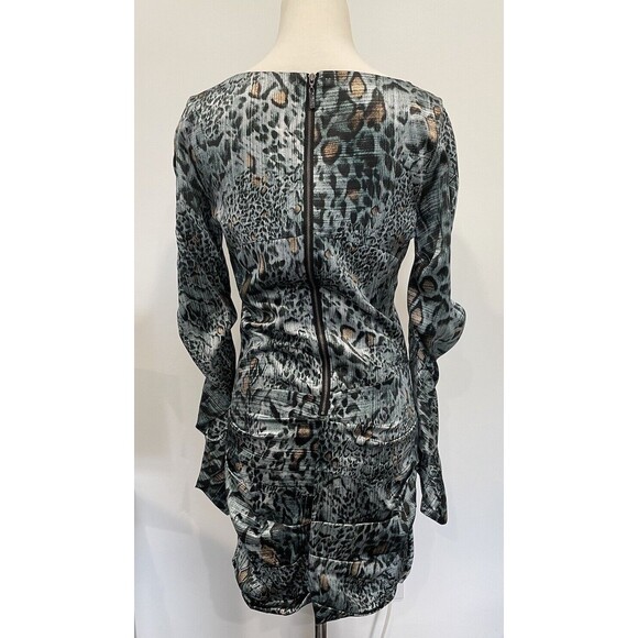 Guess By Marciano Leopard Dress Bodycon Wedding Guest‎ Night Out Cocktail Small - Picture 4 of 7